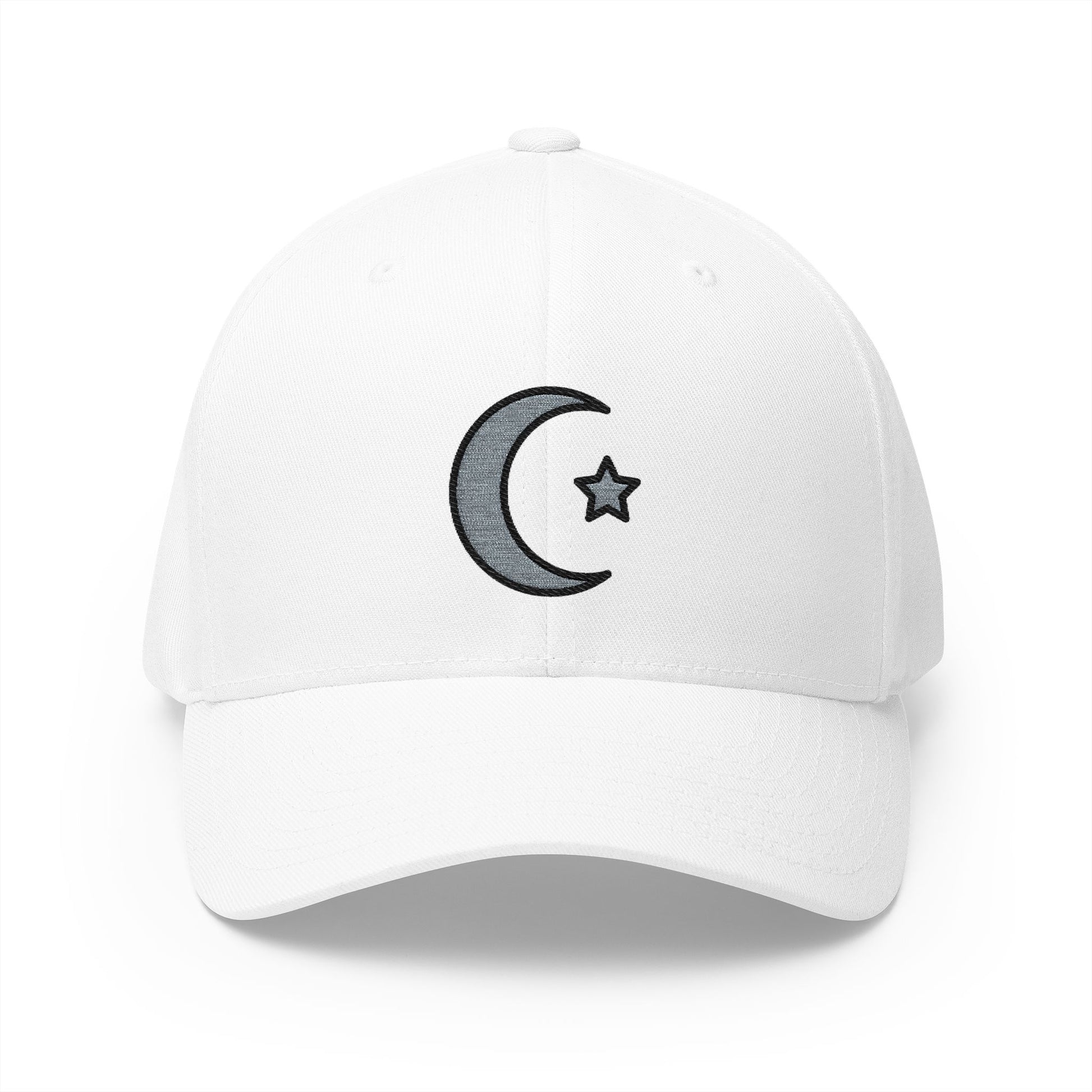 Star And Crescent Emoji White Cap – Premium by Capmoji