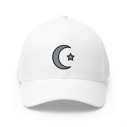 Star And Crescent Emoji White Cap – Premium by Capmoji