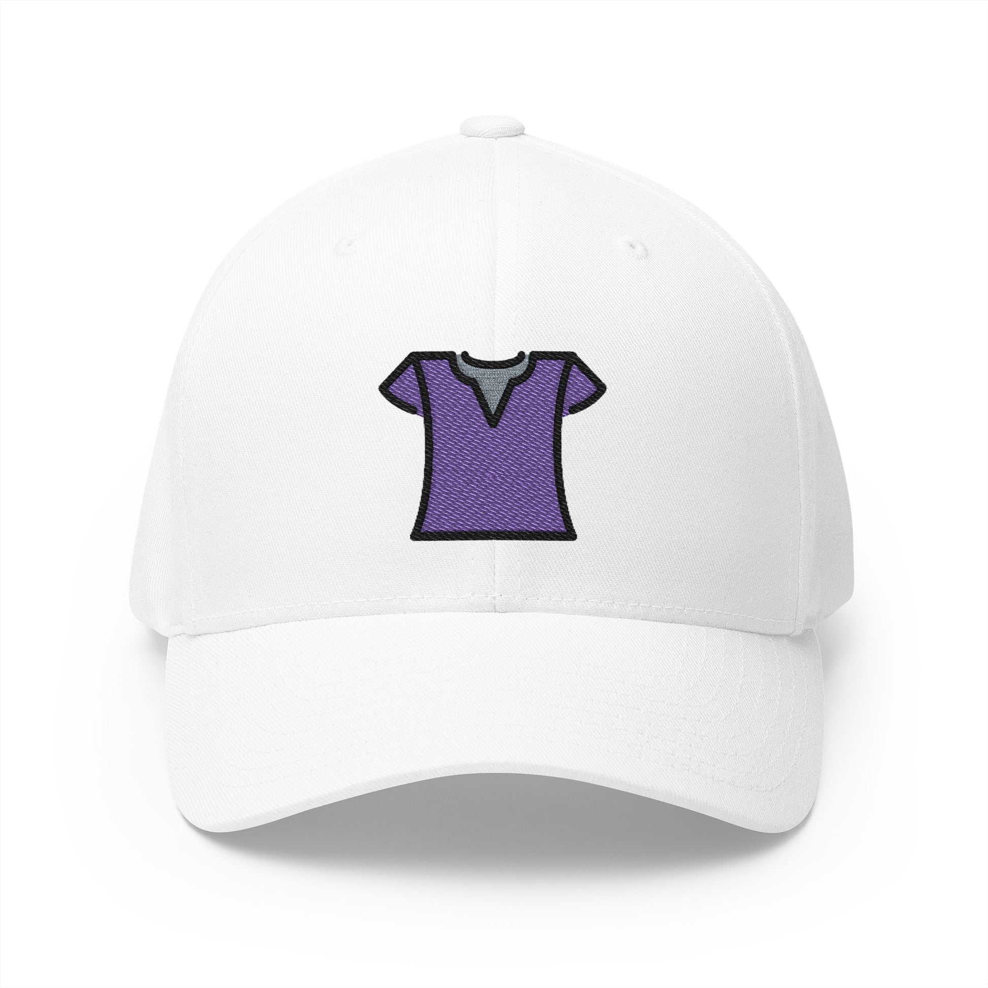 Woman'S Clothes Emoji White Cap – Premium by Capmoji