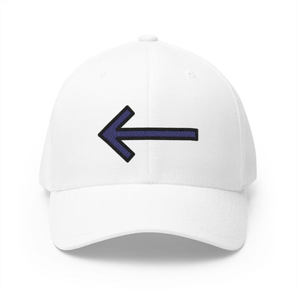 Left Arrow Emoji White Cap – Premium by Capmoji