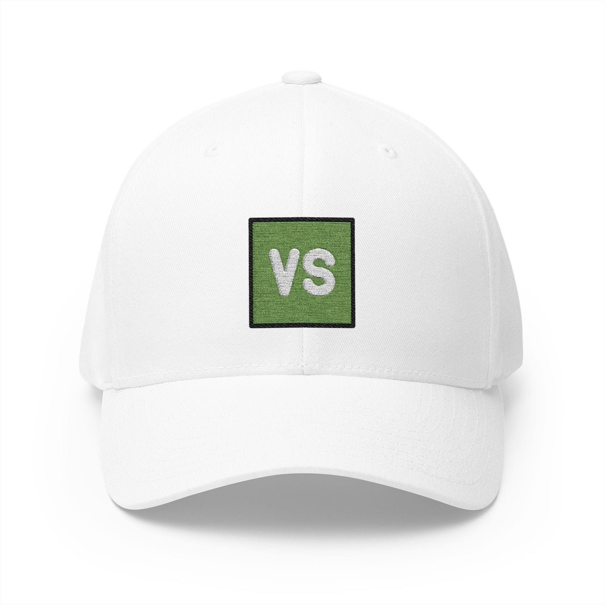 Vs Button Emoji White Cap – Premium by Capmoji