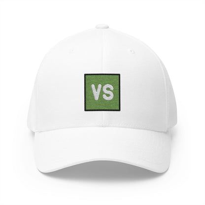 Vs Button Emoji White Cap – Premium by Capmoji