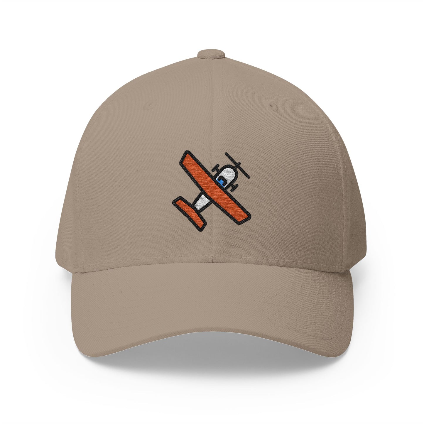 Small Airplane Emoji Khaki Cap – Premium by Capmoji