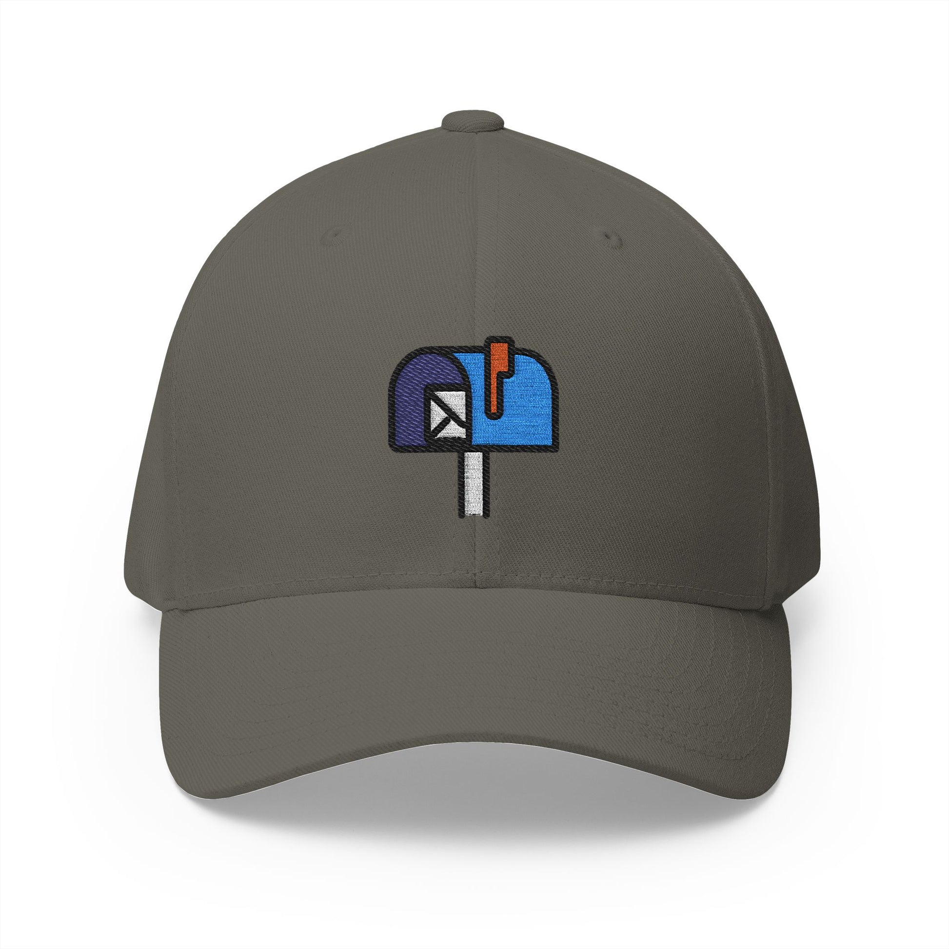 Open Mailbox With Raised Flag Emoji Olive Cap – Premium by Capmoji