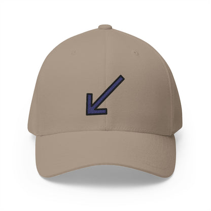 Down-Left Arrow Emoji Khaki Cap – Premium by Capmoji