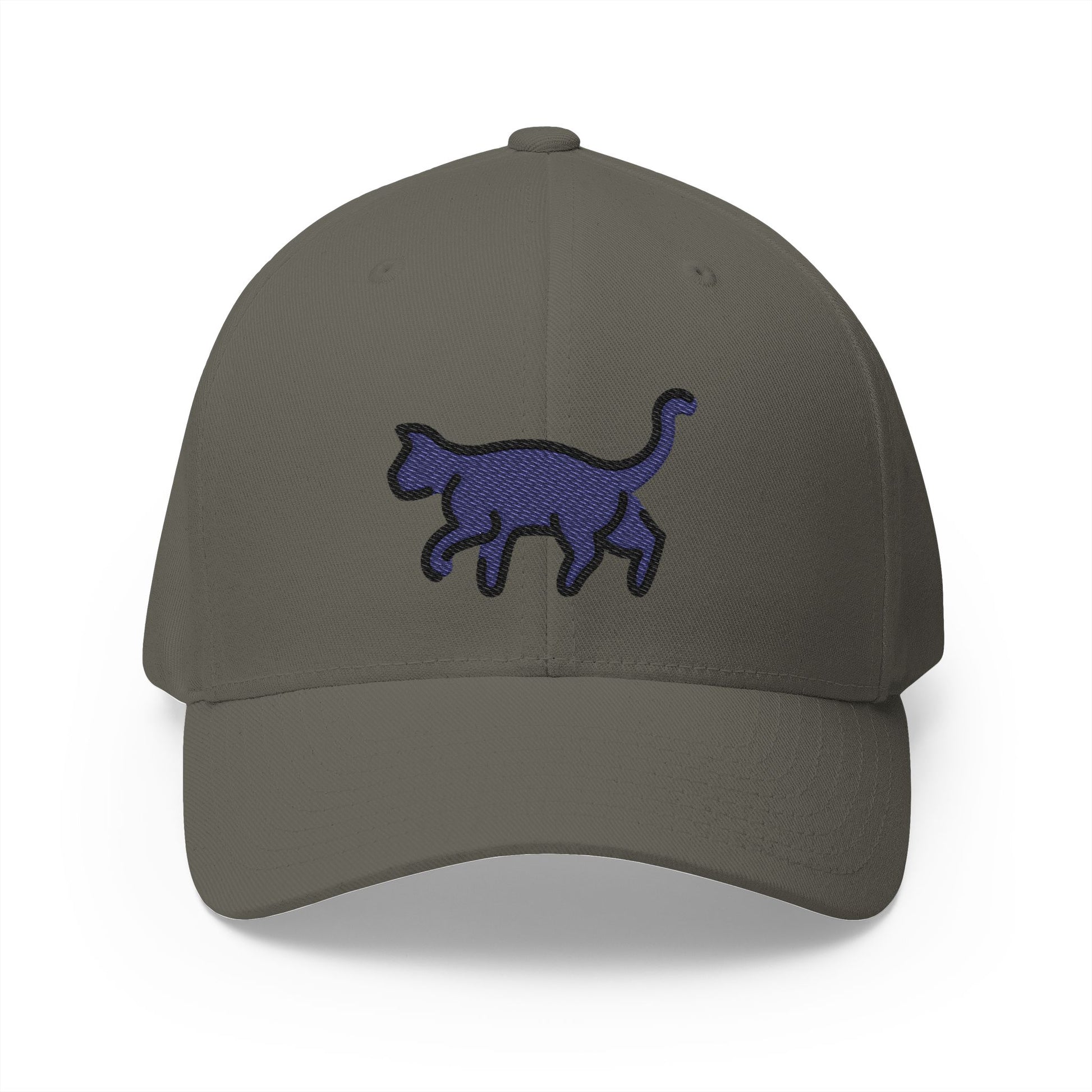 Black Cat Emoji Olive Cap – Premium by Capmoji