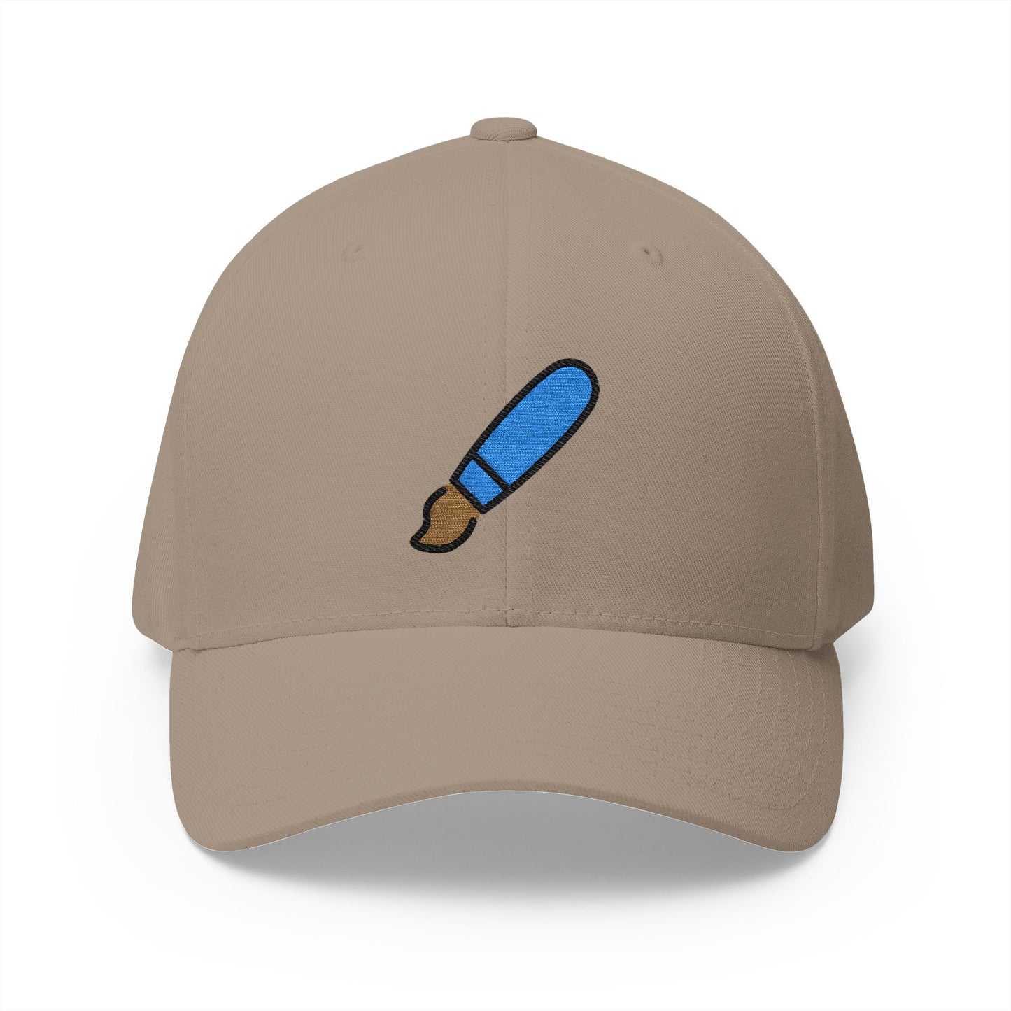 Paintbrush Emoji Khaki Cap – Premium by Capmoji