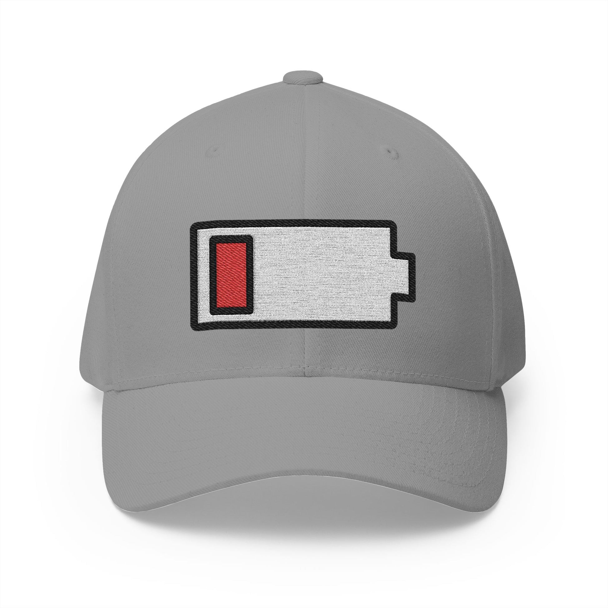 Low Battery Emoji Grey Cap – Premium by Capmoji