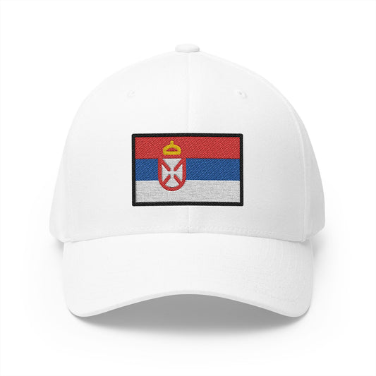 Flag: Serbia Emoji White Cap – Premium by Capmoji