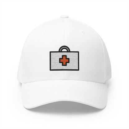 First Aid Kit Emoji White Cap – Premium by Capmoji
