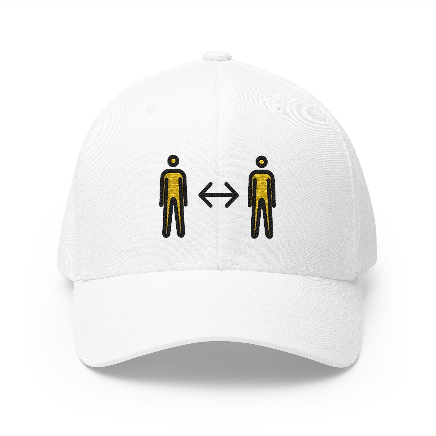 Social Distancing Emoji White Cap – Premium by Capmoji