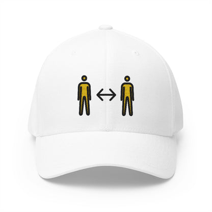 Social Distancing Emoji White Cap – Premium by Capmoji