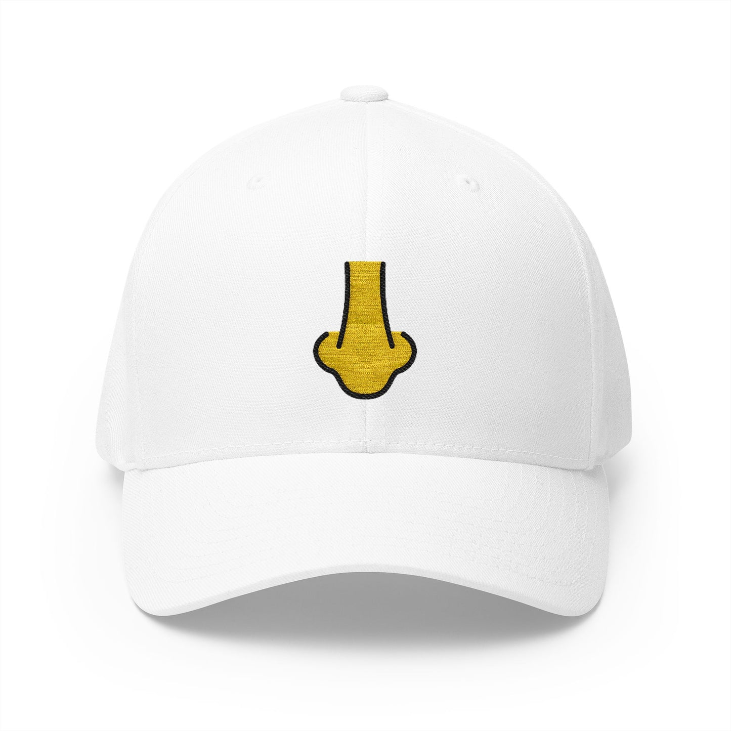 Nose Emoji White Cap – Premium by Capmoji