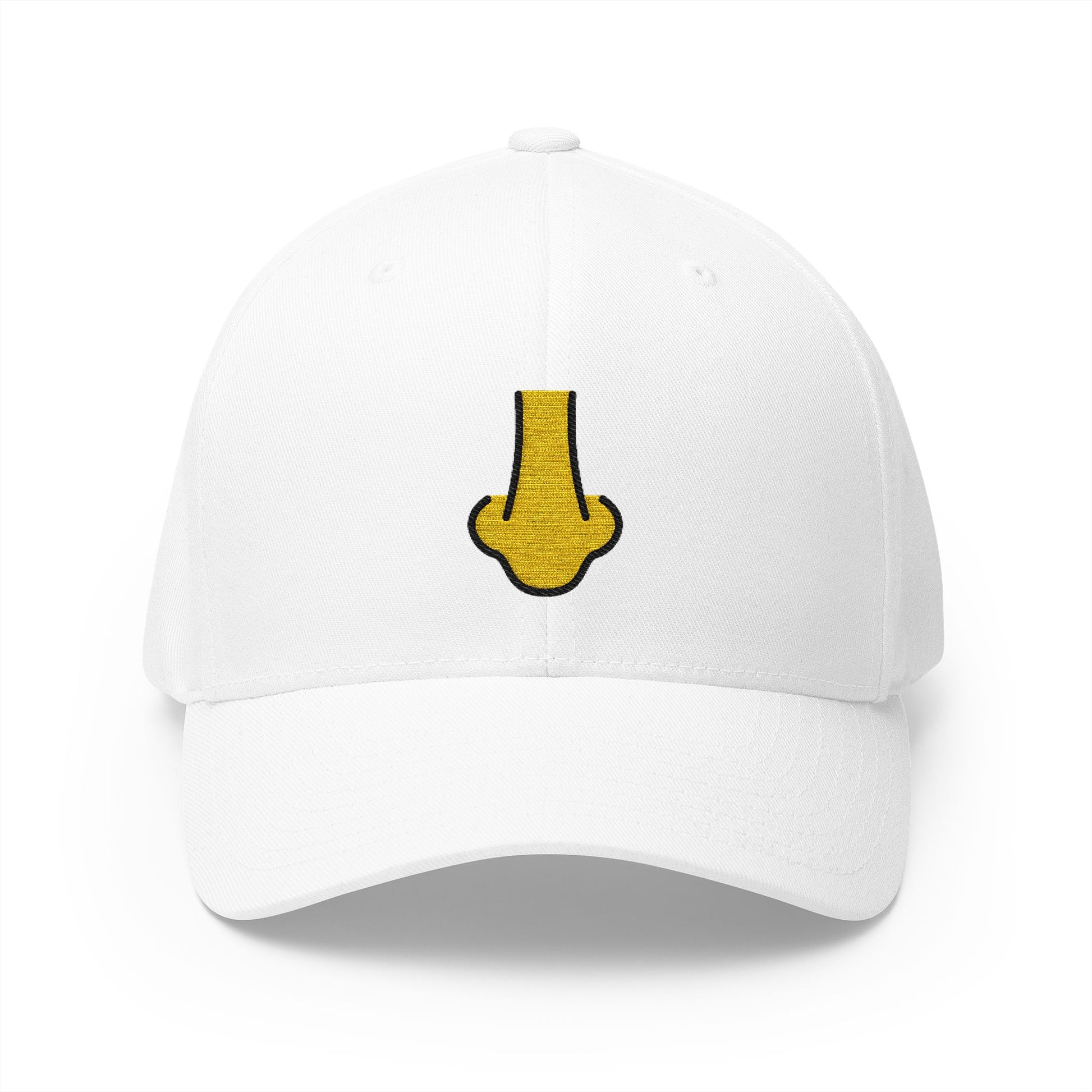 Nose Emoji White Cap – Premium by Capmoji