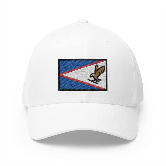 Flag: American Samoa Emoji White Cap – Premium by Capmoji