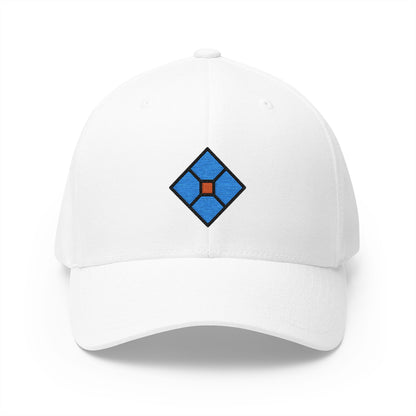 Diamond With A Dot Emoji White Cap – Premium by Capmoji