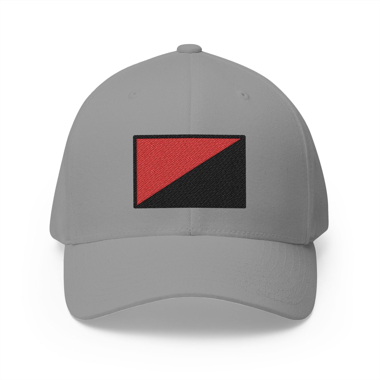 Red And Black Flag Emoji Grey Cap – Premium by Capmoji
