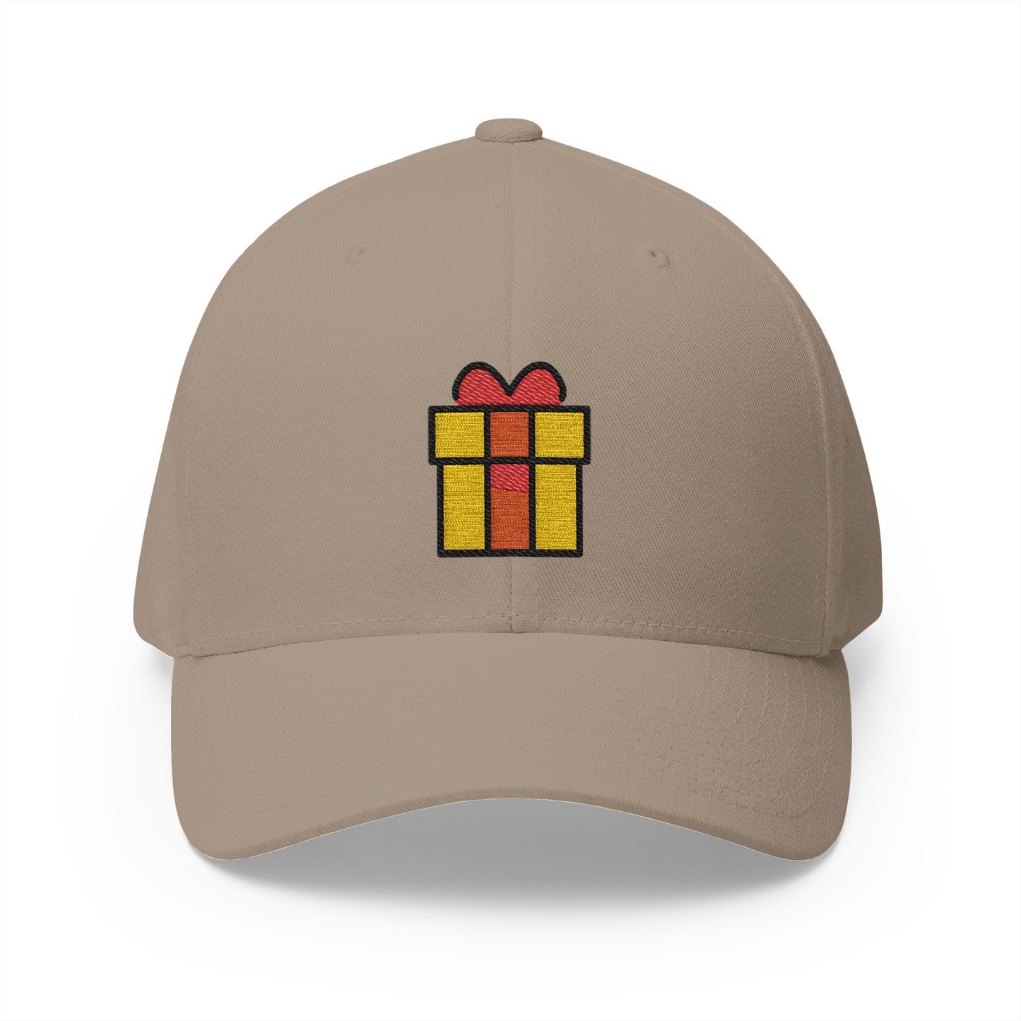 Wrapped Gift Emoji Khaki Cap – Premium by Capmoji