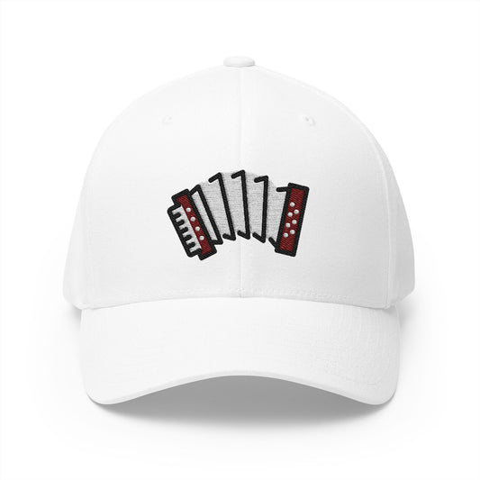 Accordion Emoji White Cap – Premium by Capmoji