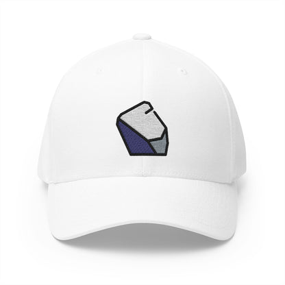 Rock Emoji White Cap – Premium by Capmoji
