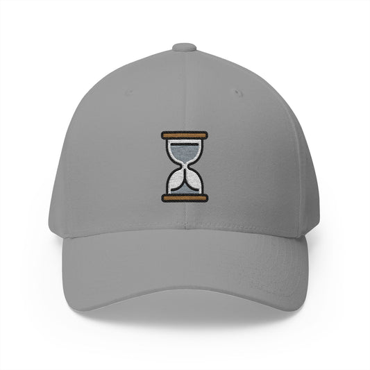 Hourglass Not Done Emoji Grey Cap – Premium by Capmoji