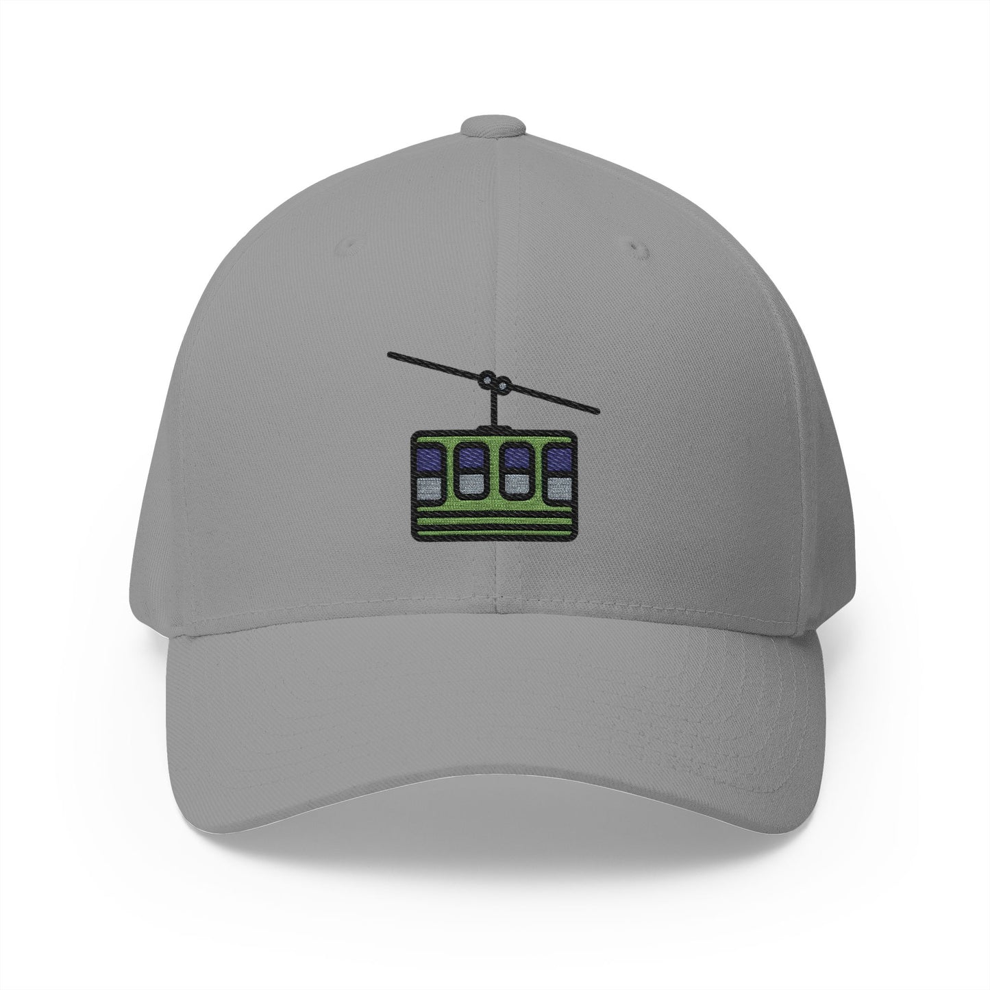 Mountain Cableway Emoji Grey Cap – Premium by Capmoji