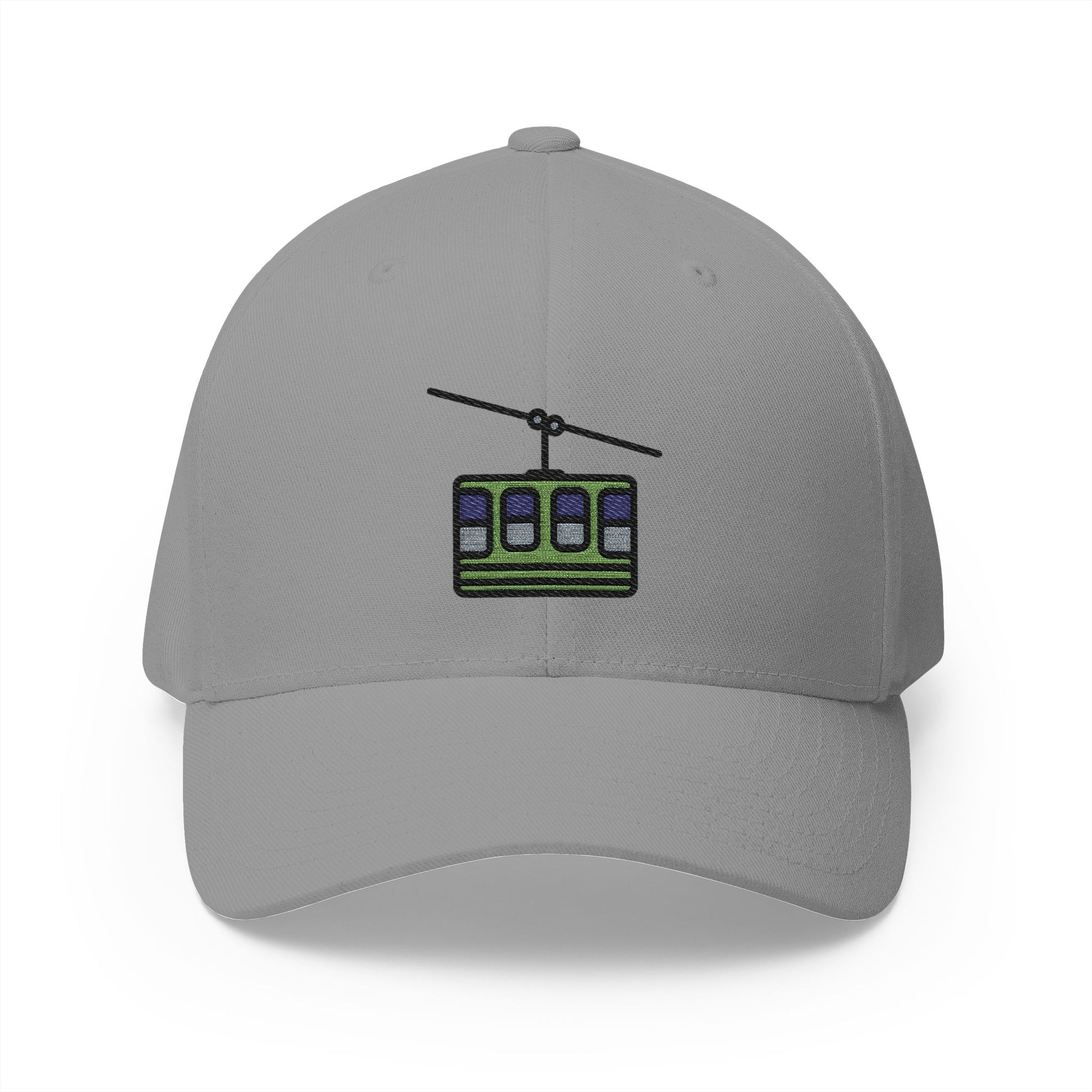 Mountain Cableway Emoji Grey Cap – Premium by Capmoji