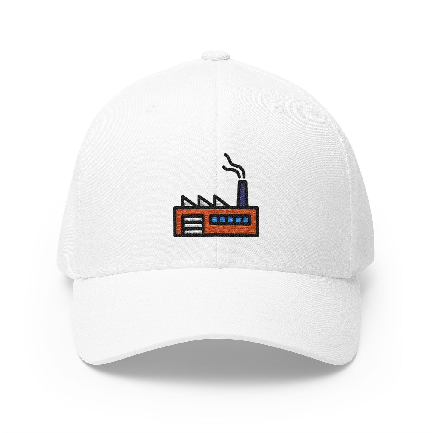 Factory Emoji White Cap – Premium by Capmoji
