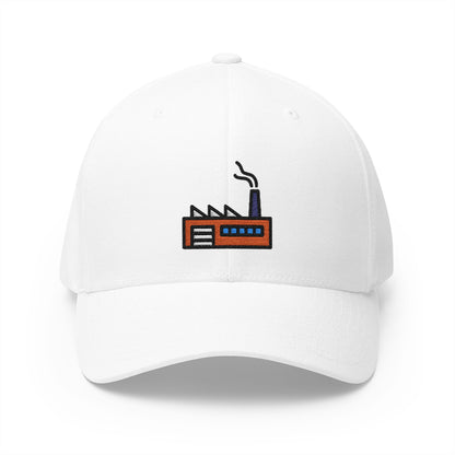 Factory Emoji White Cap – Premium by Capmoji
