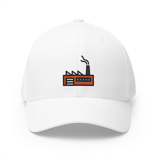 Factory Emoji White Cap – Premium by Capmoji