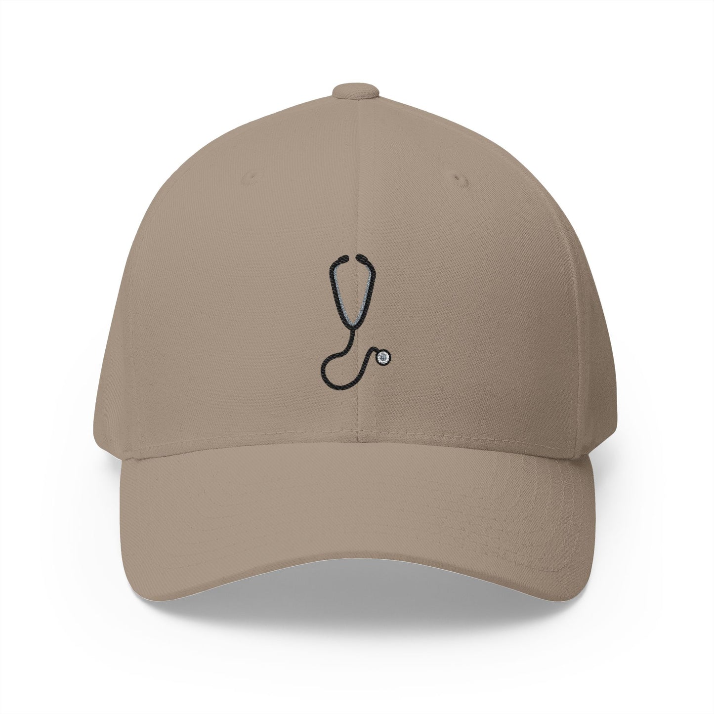 Stethoscope Emoji Khaki Cap – Premium by Capmoji
