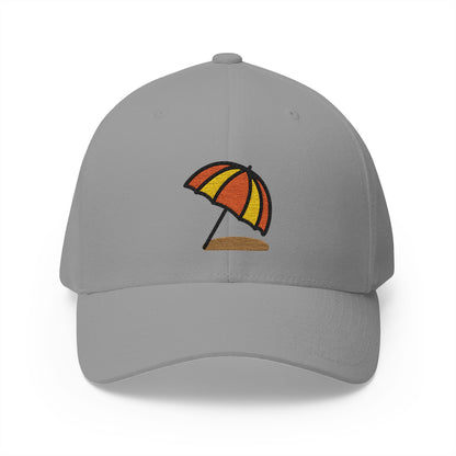 Umbrella On Ground Emoji Grey Cap – Premium by Capmoji