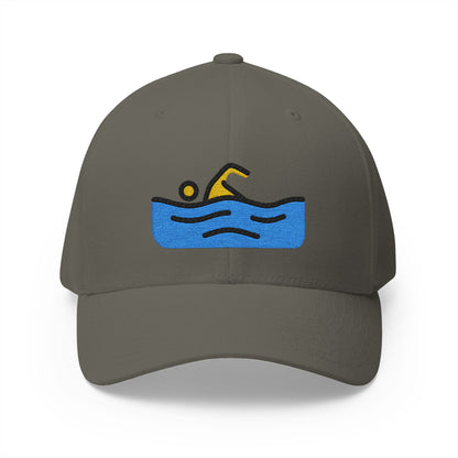 Man Swimming Emoji Olive Cap – Premium by Capmoji