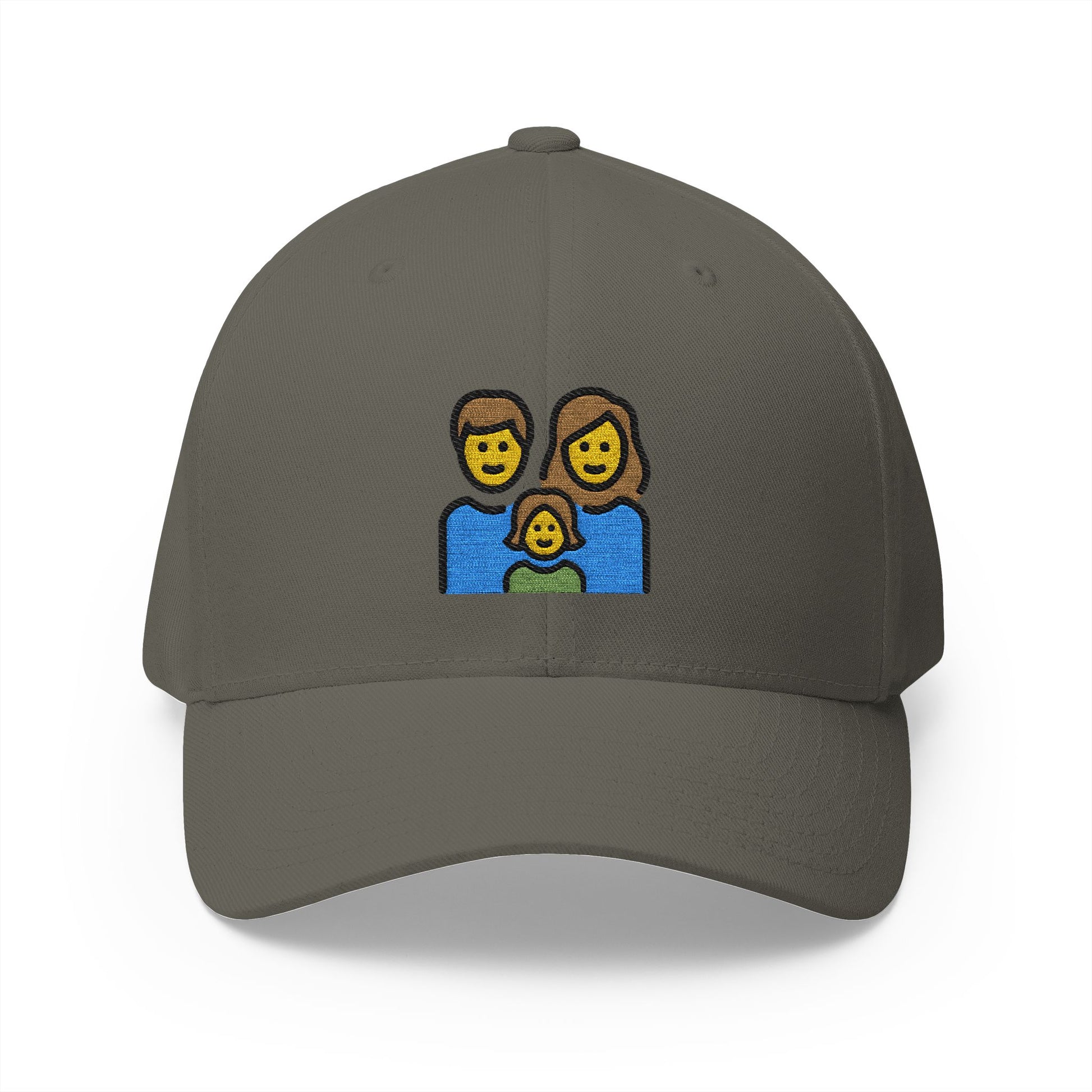 Family: Man, Woman, Girl Emoji Olive Cap – Premium by Capmoji