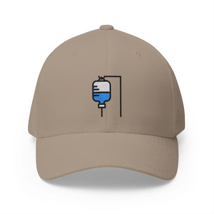 Saline Drip Emoji Khaki Cap – Premium by Capmoji