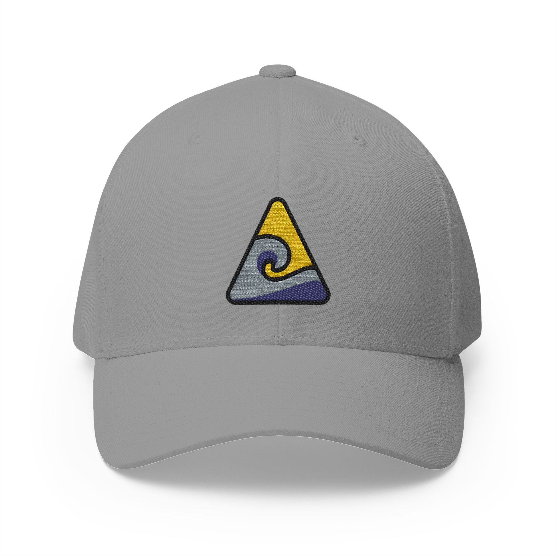 Warning Tsunami Emoji Grey Cap – Premium by Capmoji