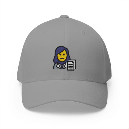 Woman Office Worker Emoji Grey Cap – Premium by Capmoji