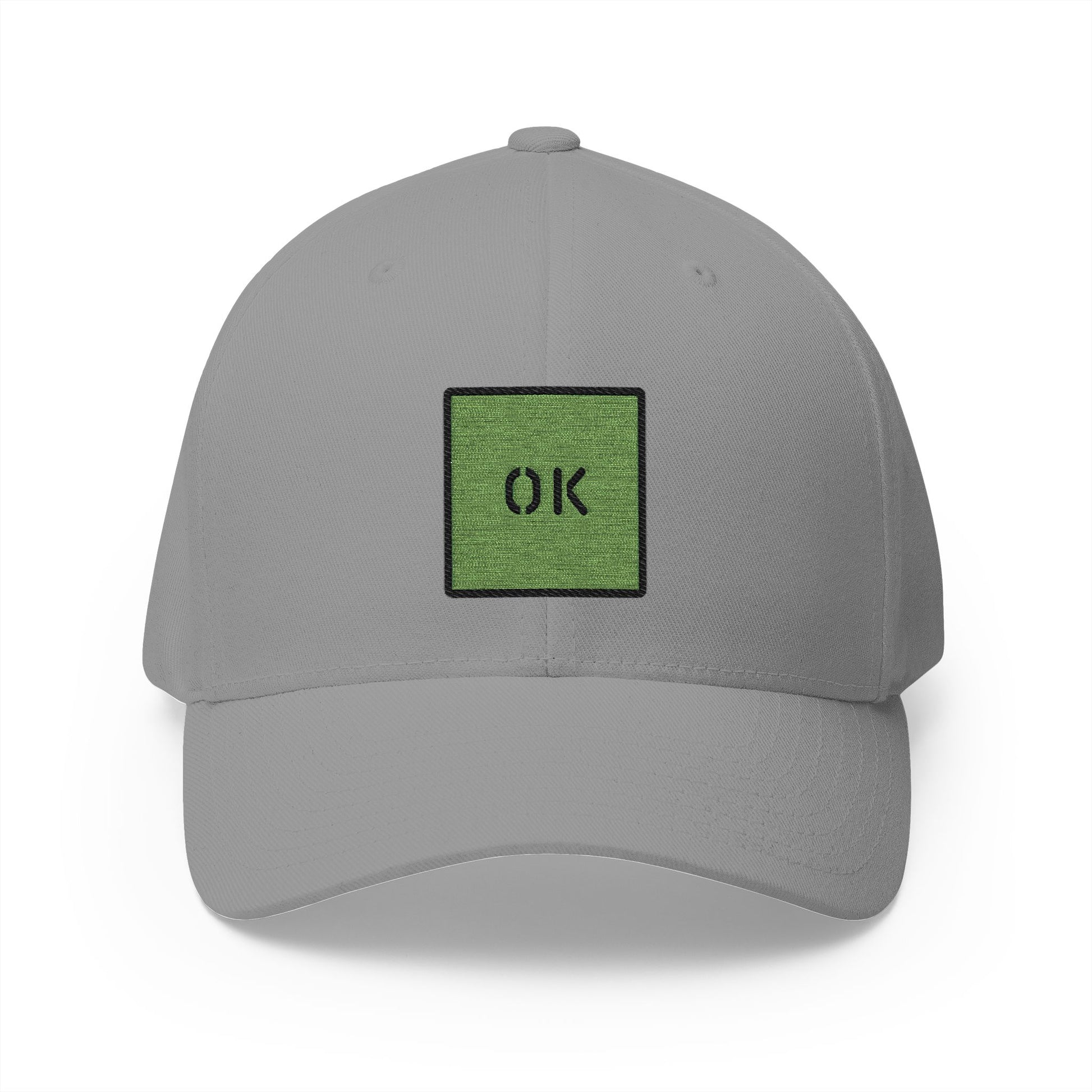 Ok Stencil Emoji Grey Cap – Premium by Capmoji