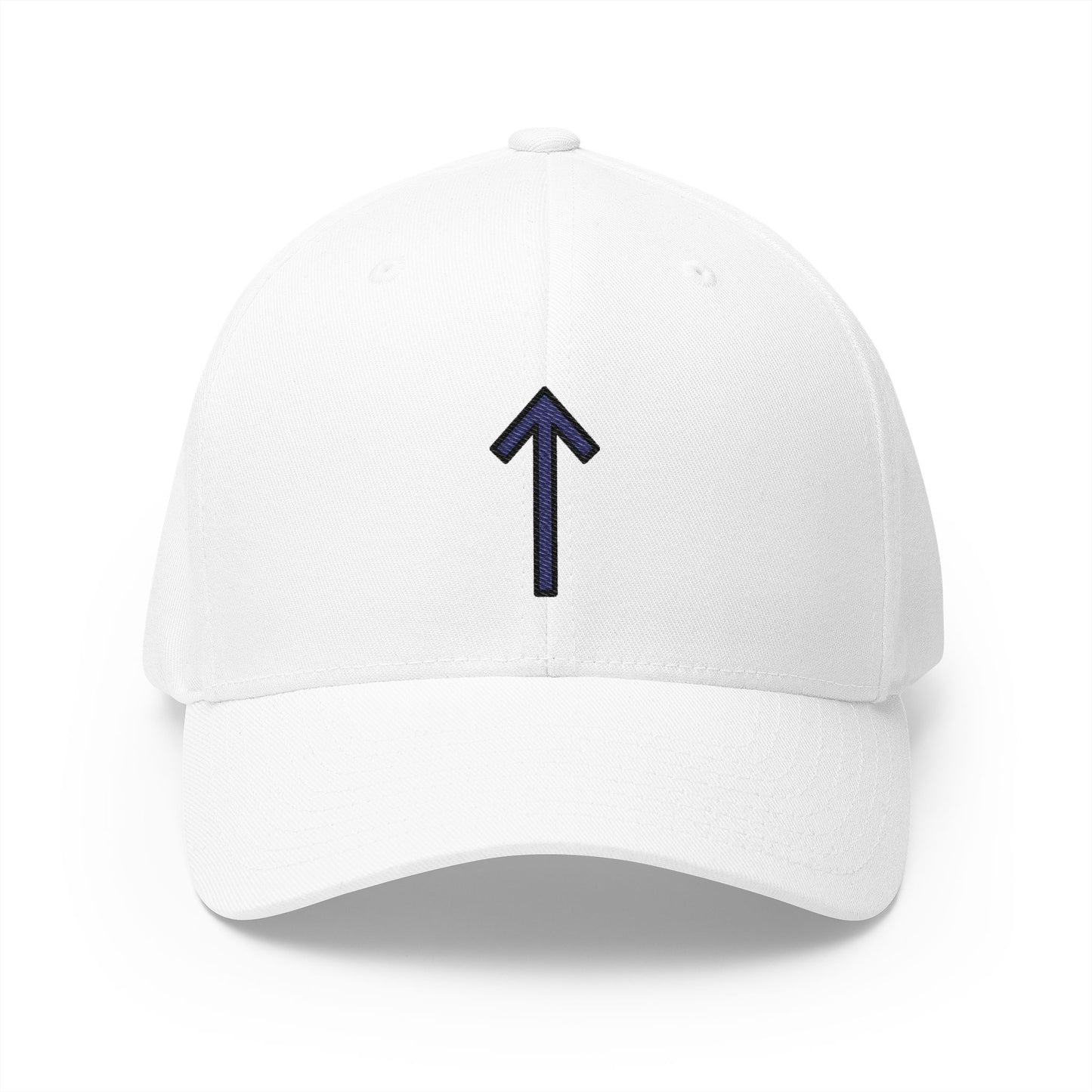 Up Arrow Emoji White Cap – Premium by Capmoji