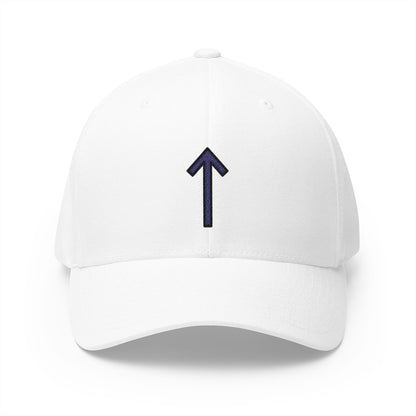 Up Arrow Emoji White Cap – Premium by Capmoji