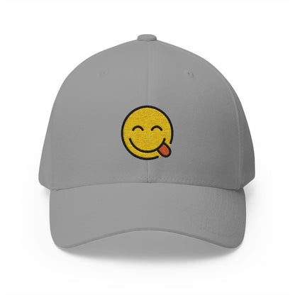 Face Savoring Food Emoji Grey Cap – Premium by Capmoji