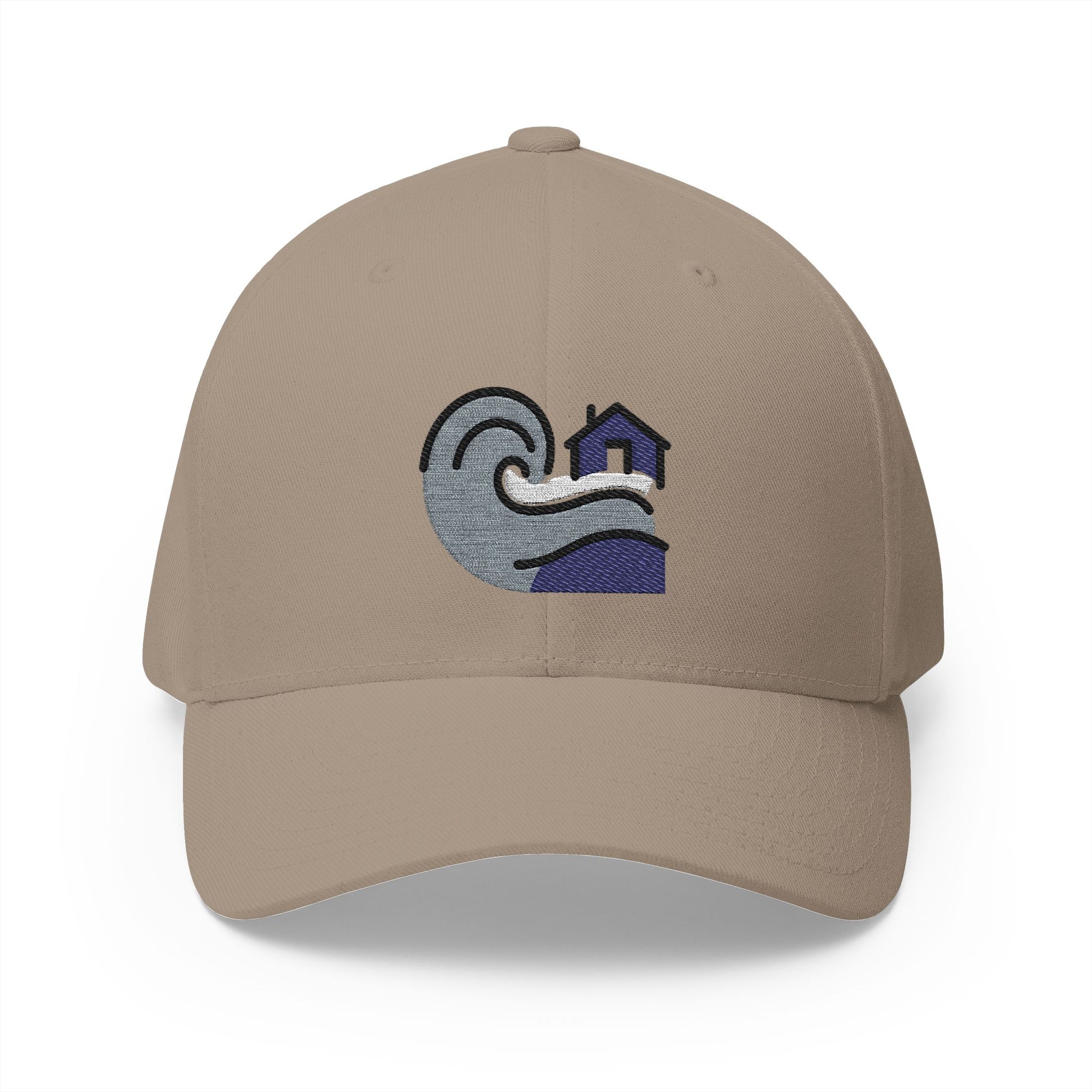 Tsunami Emoji Khaki Cap – Premium by Capmoji