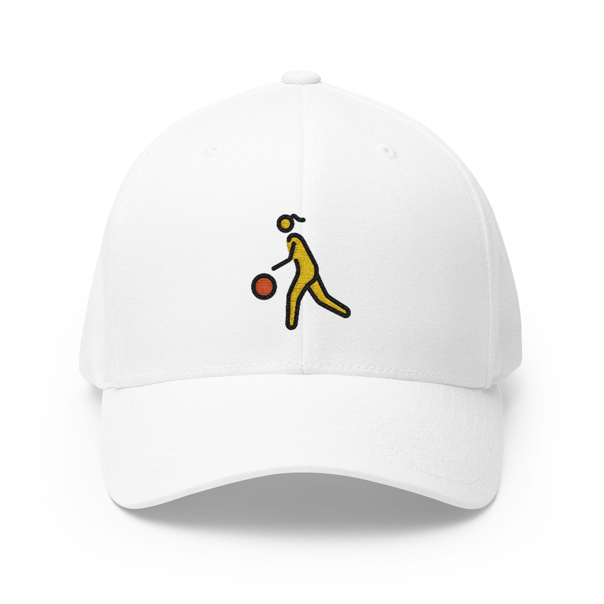 Woman Bouncing Ball Emoji White Cap – Premium by Capmoji