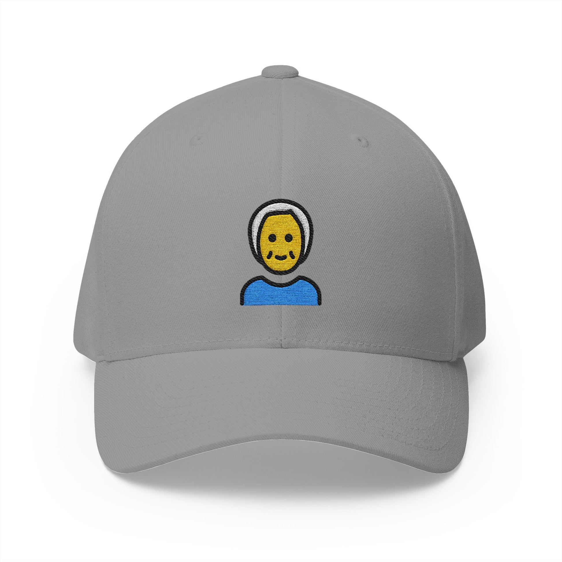 Older Person Emoji Grey Cap – Premium by Capmoji