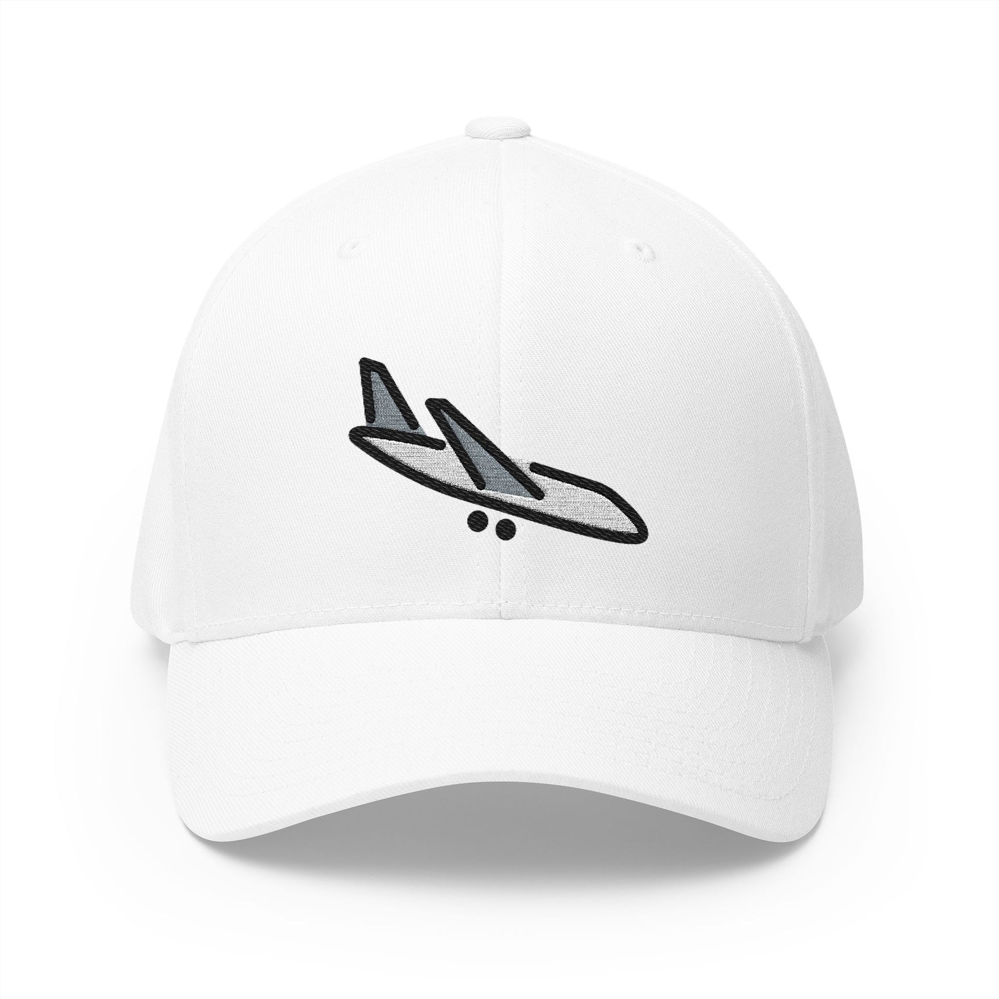 Airplane Arrival Emoji White Cap – Premium by Capmoji