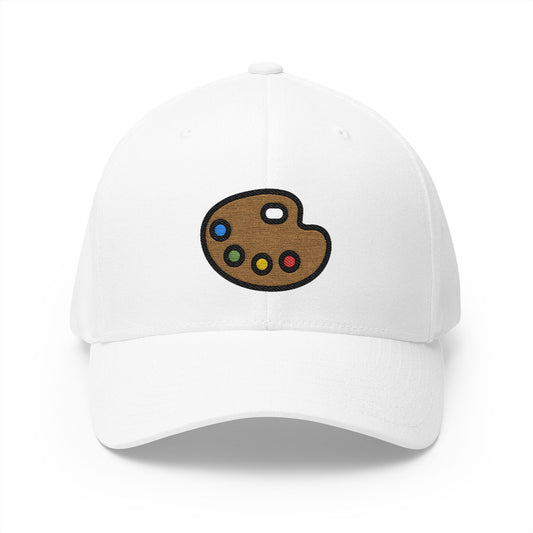 Artist Palette Emoji White Cap – Premium by Capmoji