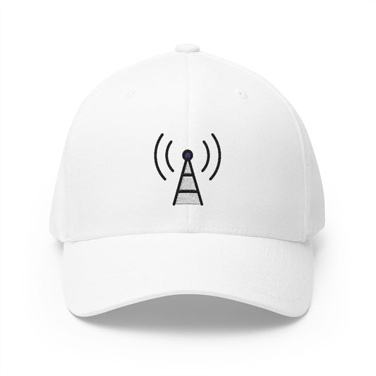 Transmission Emoji White Cap – Premium by Capmoji
