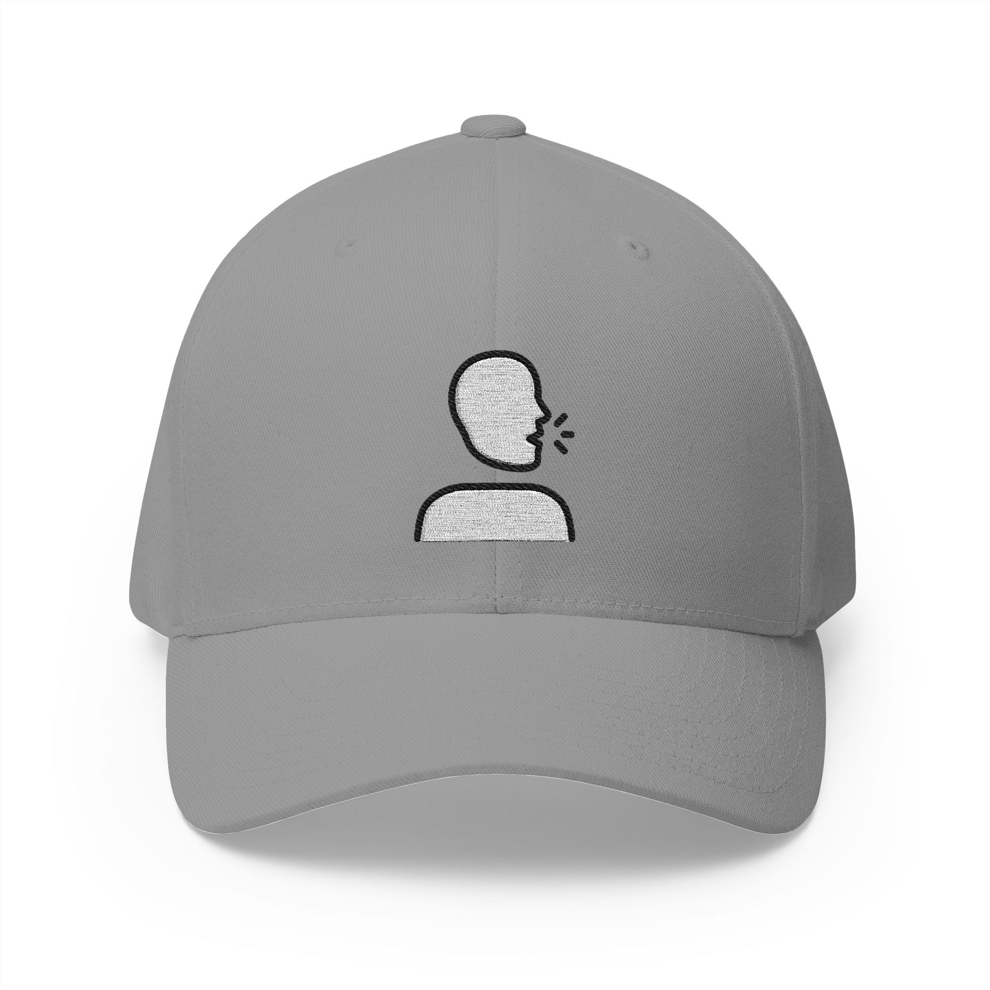Speaking Head Emoji Grey Cap – Premium by Capmoji