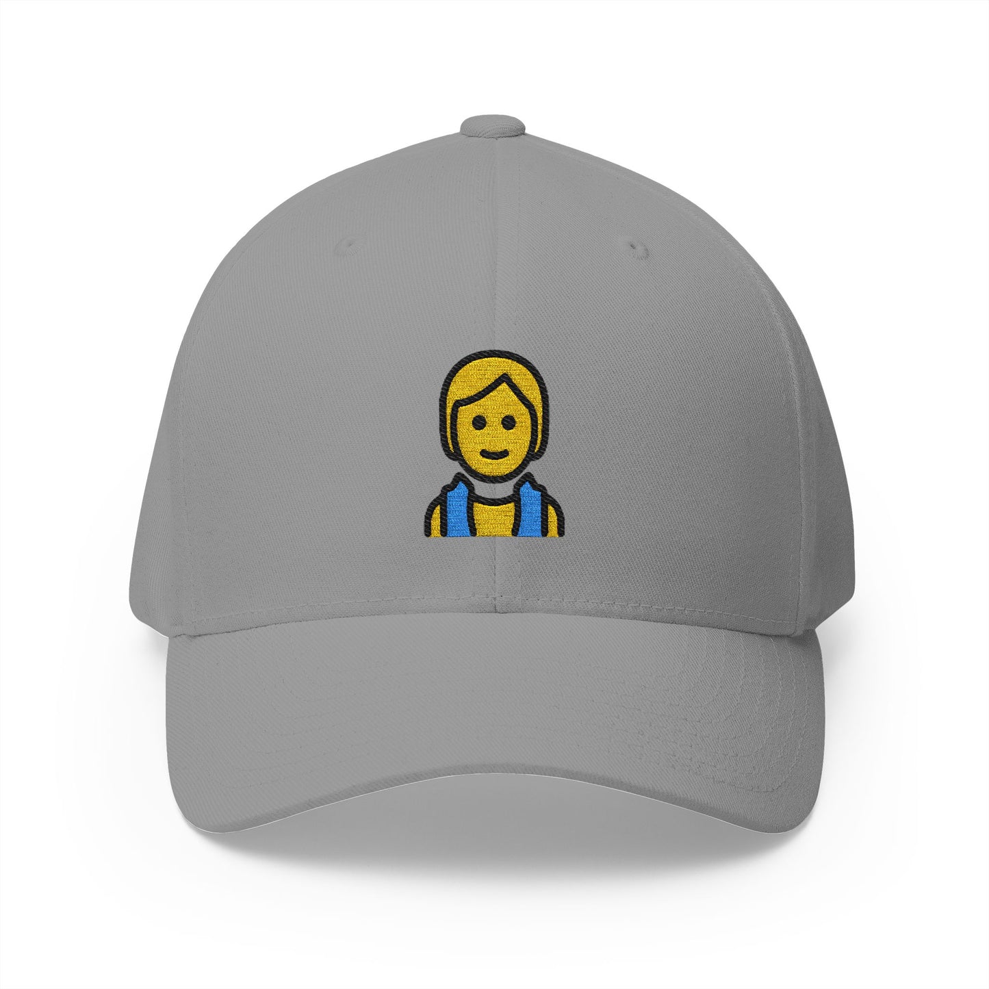 Person In Steamy Room Emoji Grey Cap – Premium by Capmoji