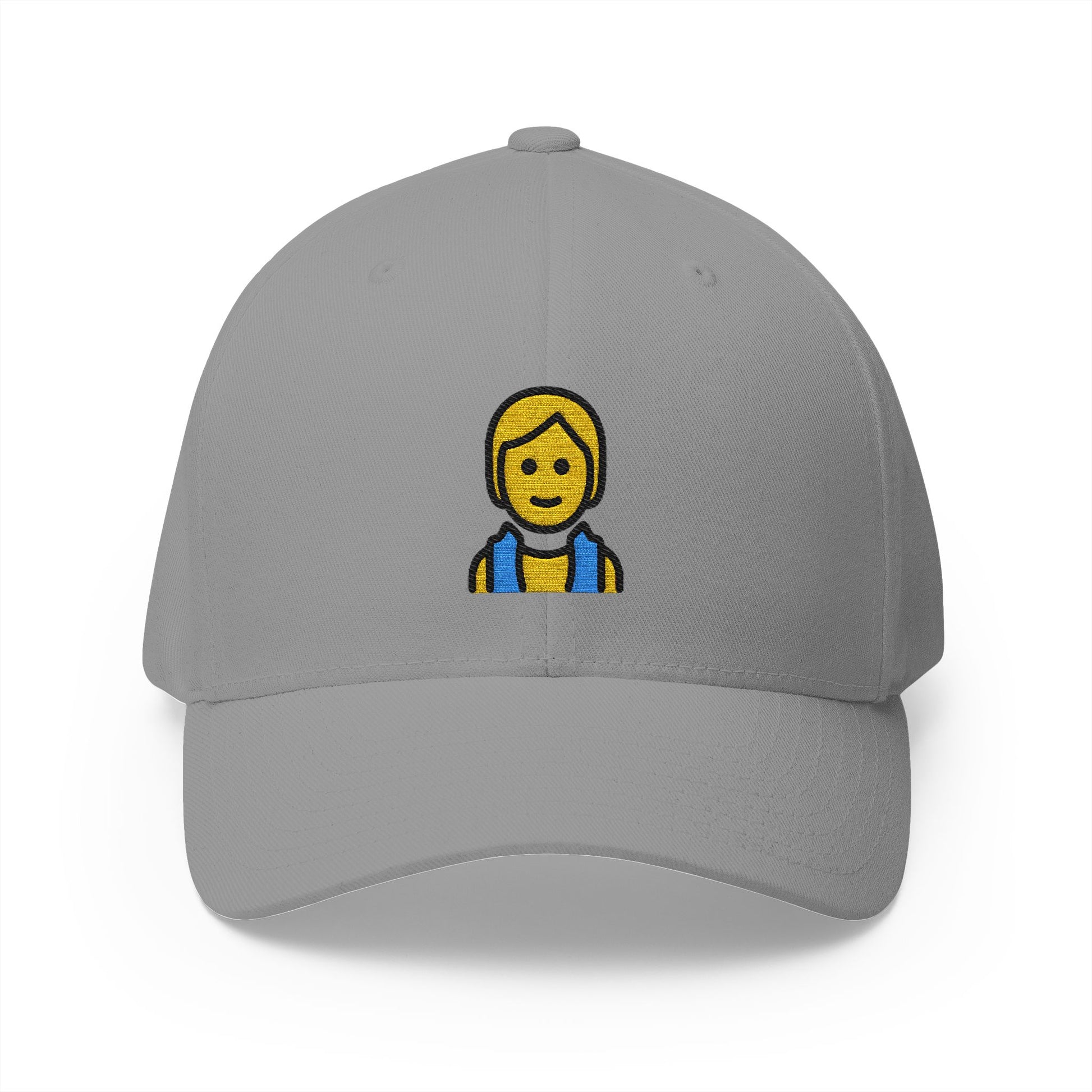 Person In Steamy Room Emoji Grey Cap – Premium by Capmoji